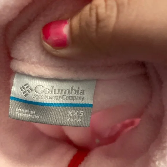 Columbia Pink Fleece Jacket girls size XXS 4/5 - Picture 6 of 6